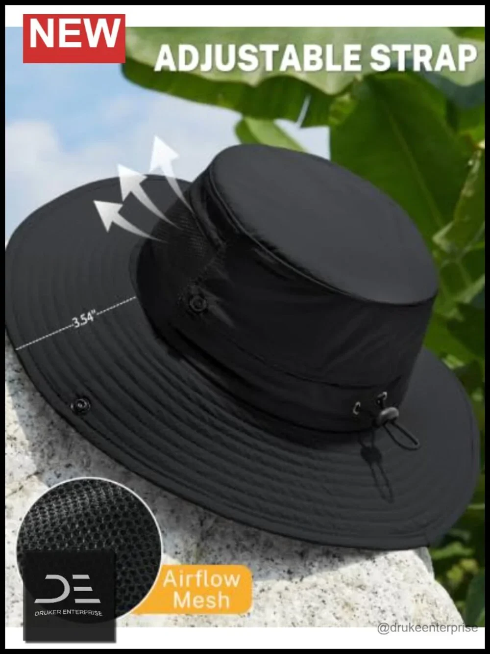 Sun Hat with Ponytail Hole Wide Brim Bucket Hat Foldable Summer Hiking Outdoor